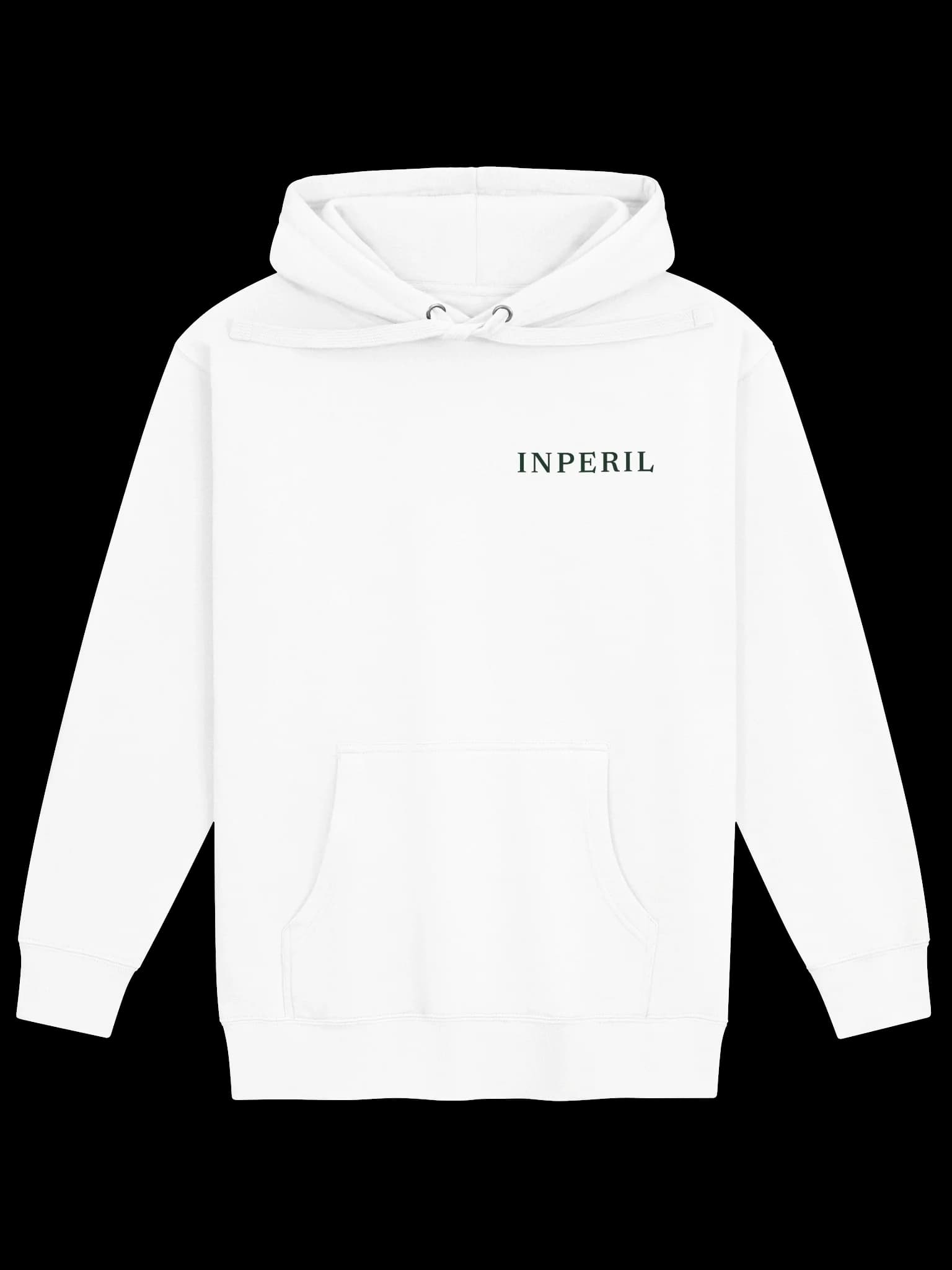 Inperil White/Green Handprint Hoodie