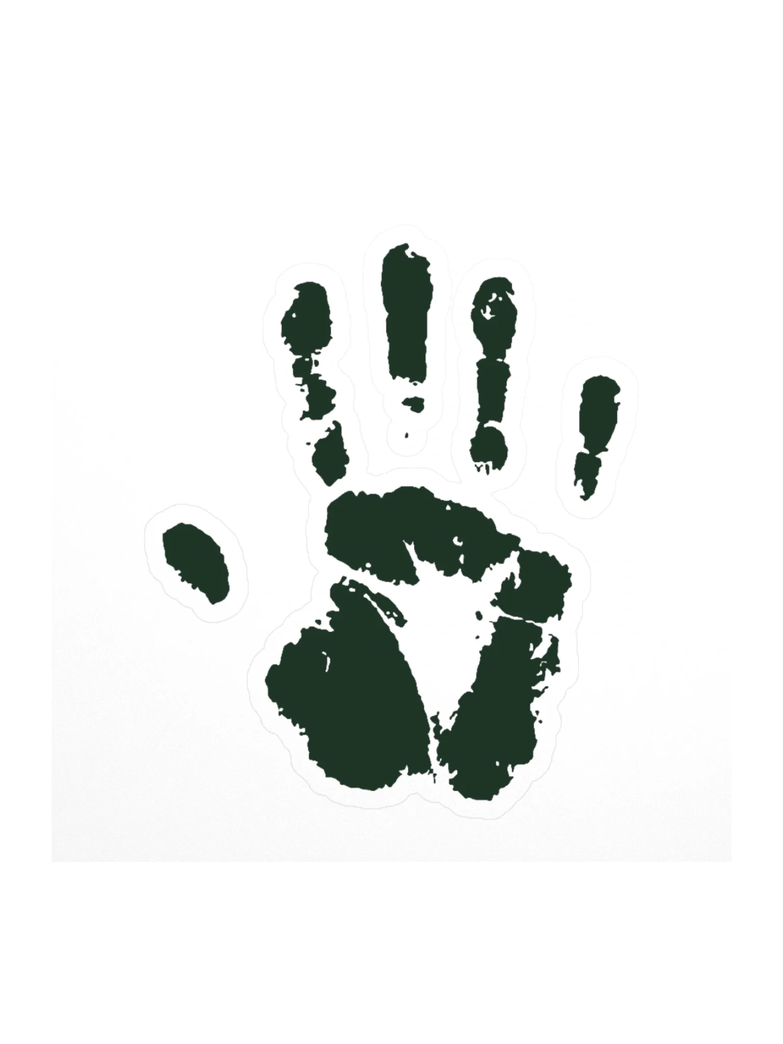 Green Handprint Sticker